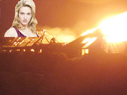 Kate Winslet thoát chết trong biển lửa